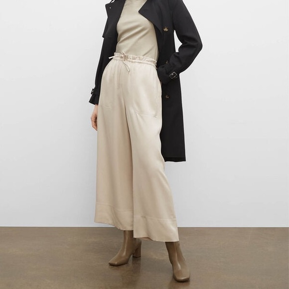 Club Monaco Elasticized Wide Leg Pant 100% Lyocell Size Small - Picture 2 of 15